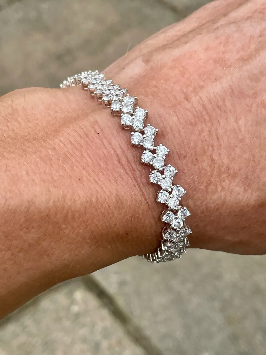 Sterling Silver Tennis Bracelet - Image 1