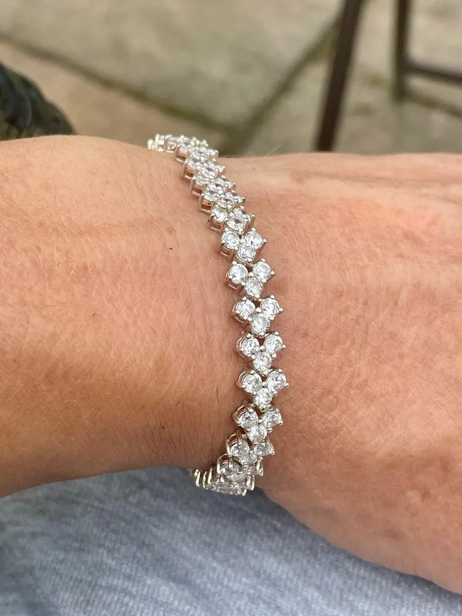 Sterling Silver Tennis Bracelet - Image 2