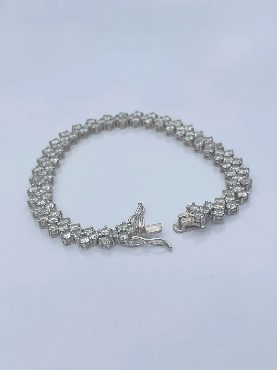 Sterling Silver Tennis Bracelet - Image 3
