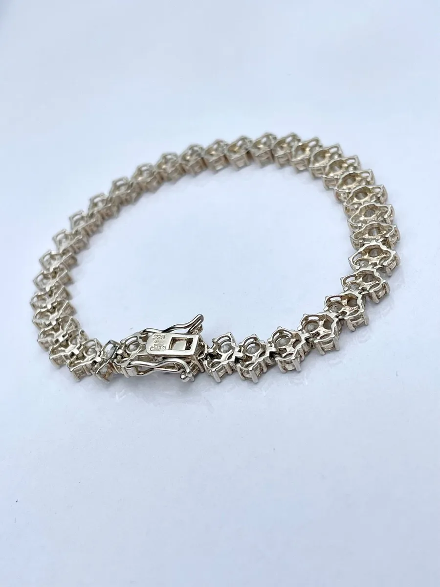 Sterling Silver Tennis Bracelet - Image 4