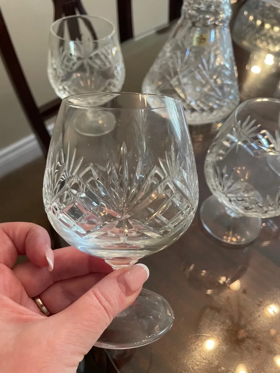 Cavan Crystal Brandy Decanter & 4 Glasses Set - Image 2
