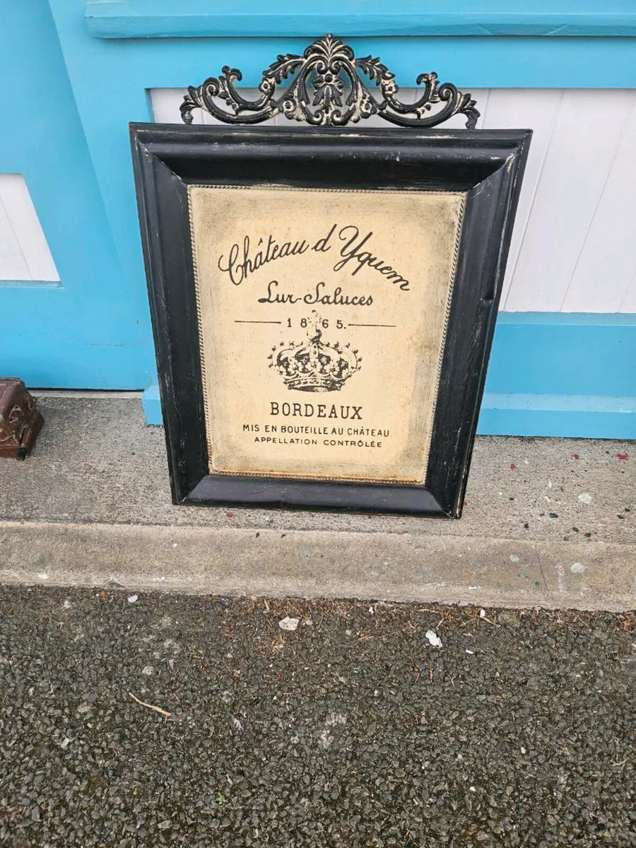 Vintage Looking French Cafe Wine Bar Sign - Image 1