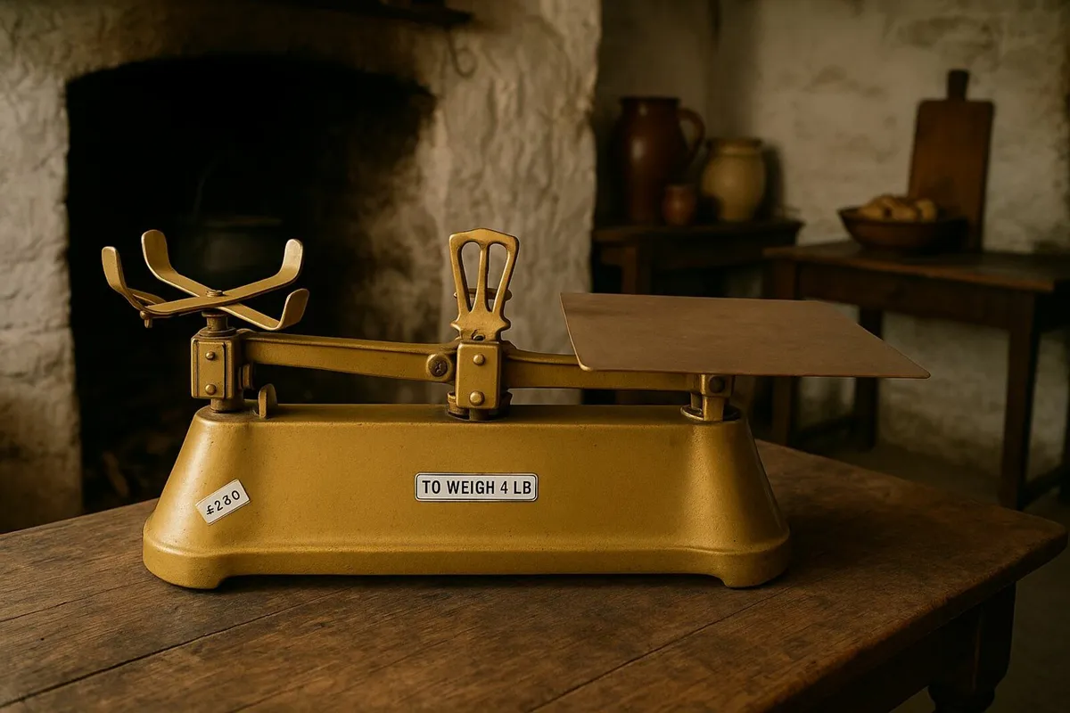 Antique weighing scales Cottage kitchen   Vintage - Image 1