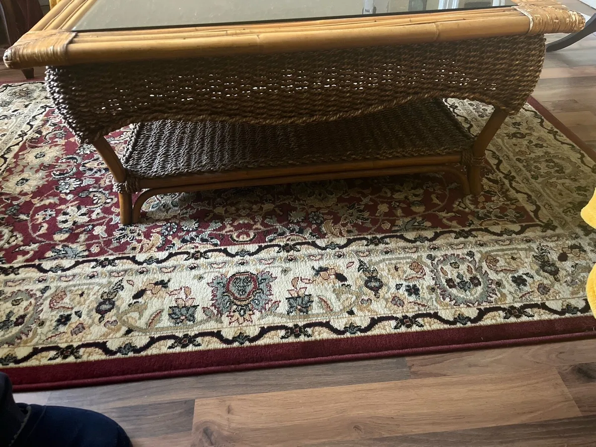 Large Wicker Coffee Table - Image 4
