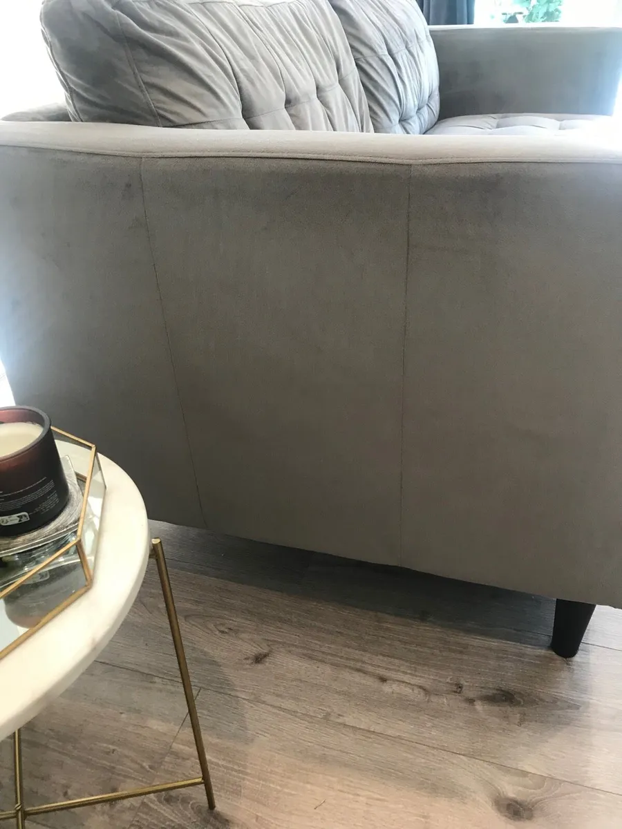 Stylish Grey Velour couch - Image 2
