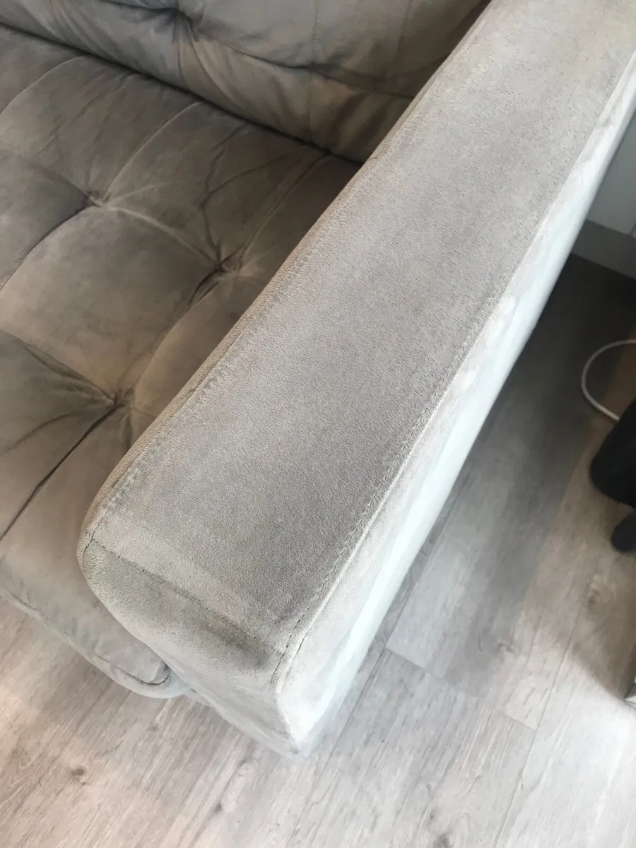 Stylish Grey Velour couch - Image 3