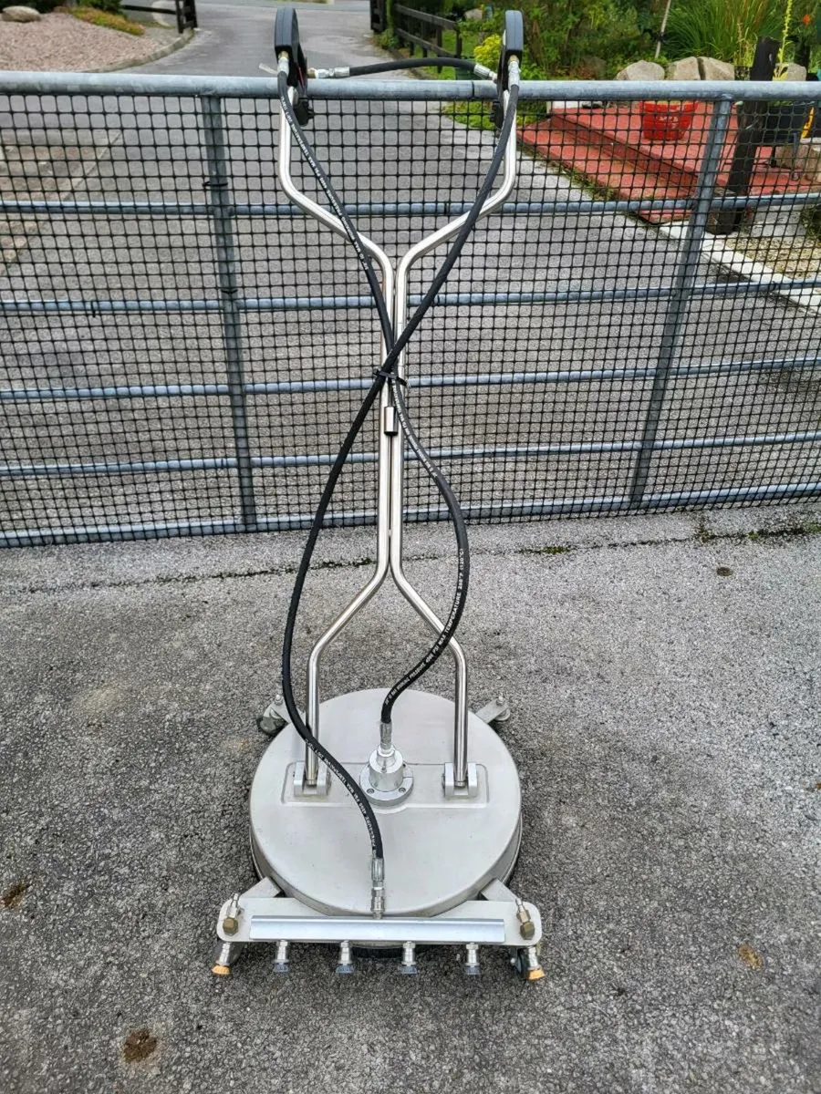20 inch Stainless Steel Surface Cleaner with broom - Image 1