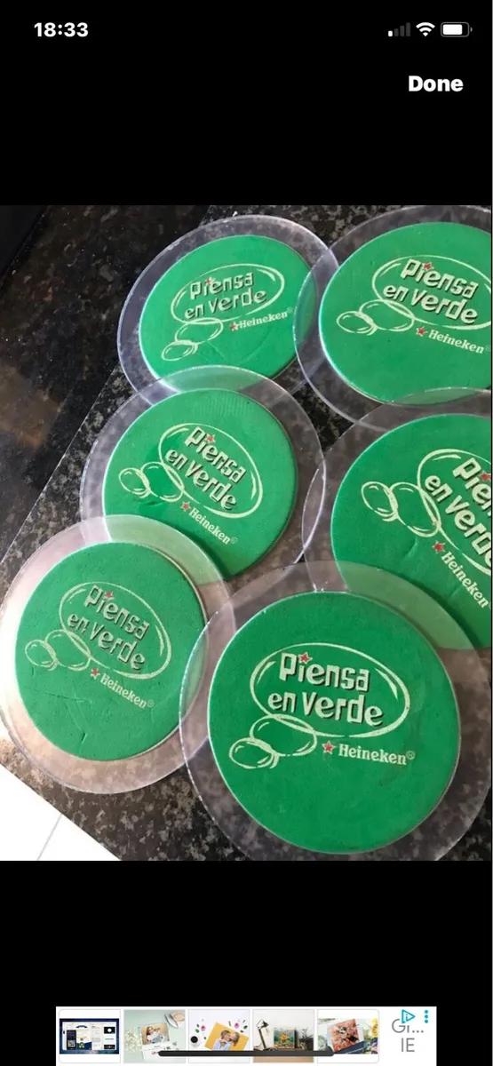 Think Green Heineken Coasters (6) - Image 1