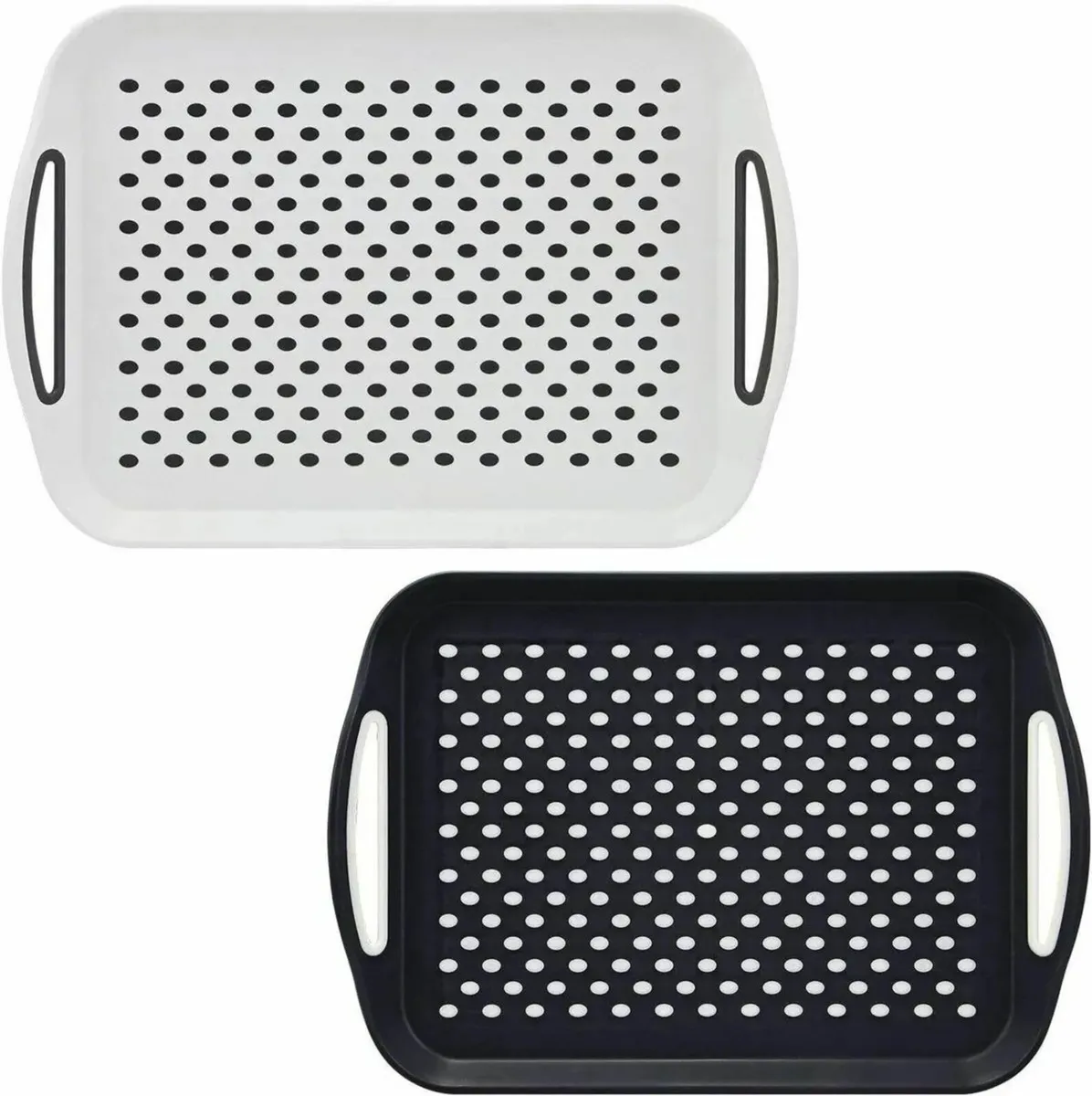 Tray Anti-Slip Plastic Set for Food & Drinks - Image 1