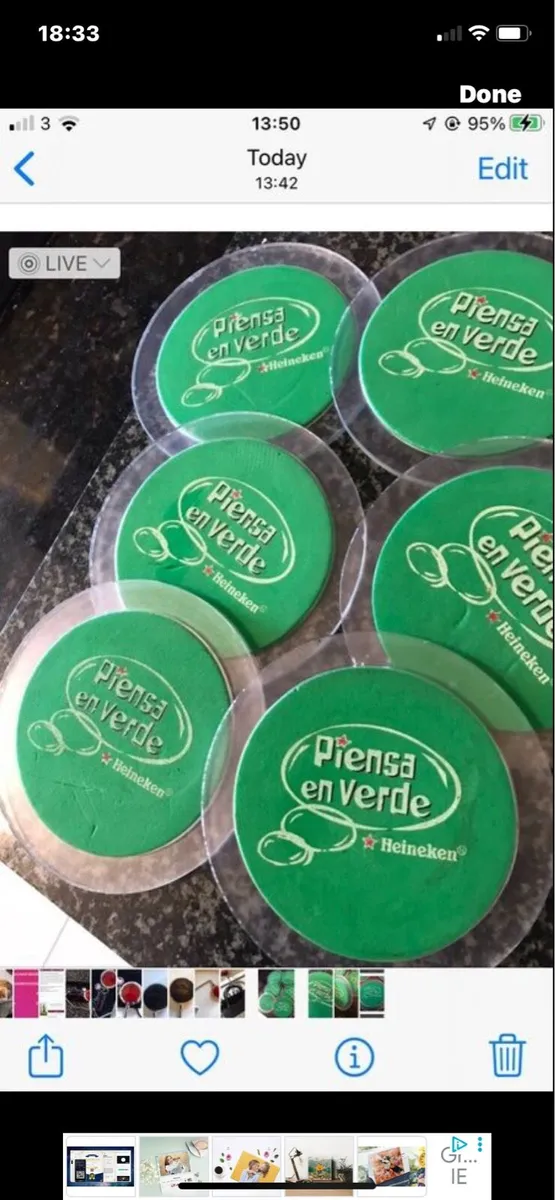 Think Green Heineken Coasters (6) - Image 4