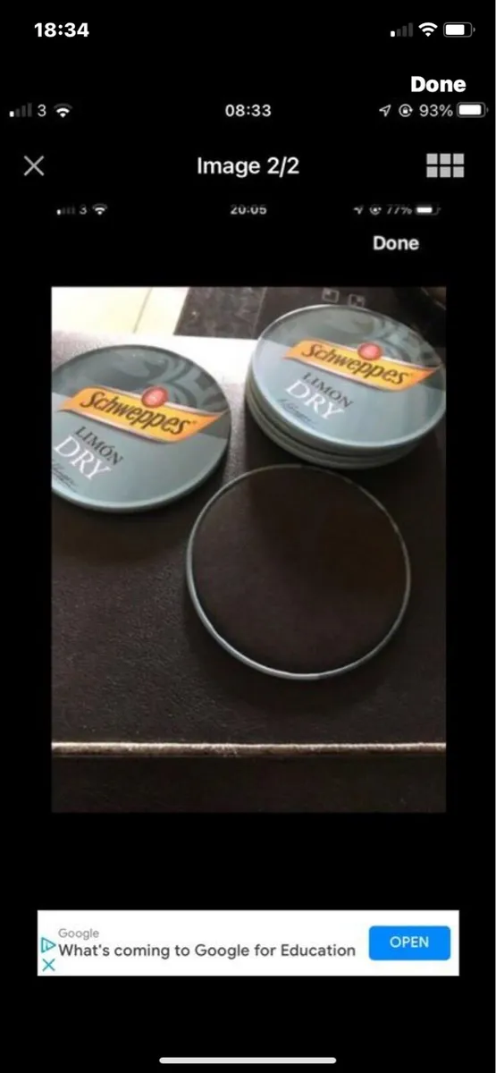 Schweppes Metal Coasters (6) - Image 2