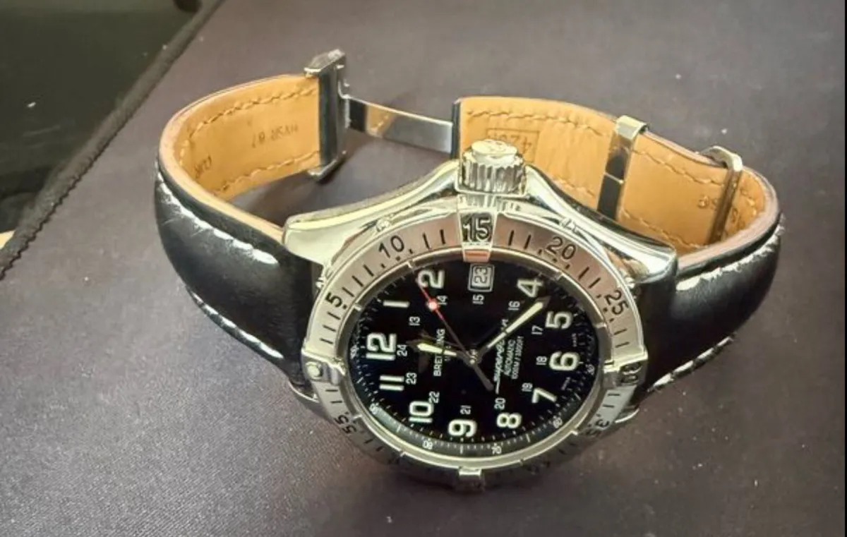 Breitling Super Ocean - Steel & Leather Straps - Image 1