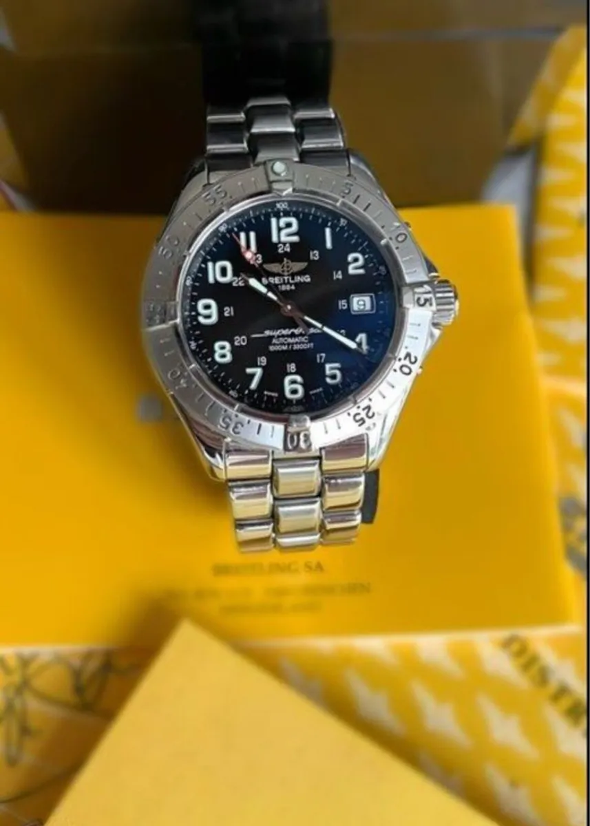 Breitling Super Ocean - Steel & Leather Straps - Image 2