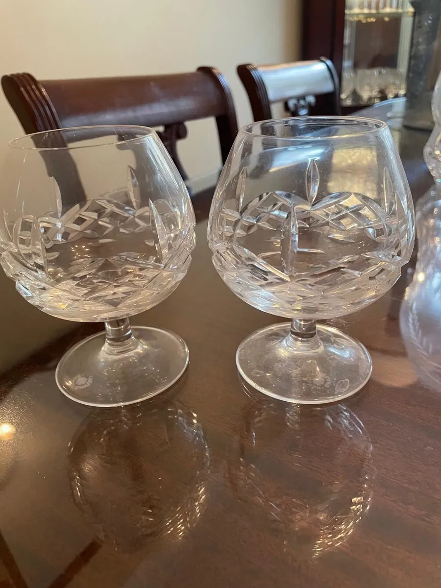Pair of Cut Crystal Brandy Glasses – €40