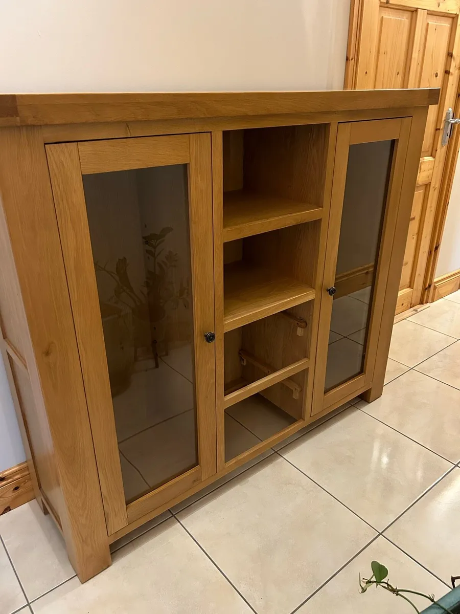 Oak Display Cabinet - Image 1