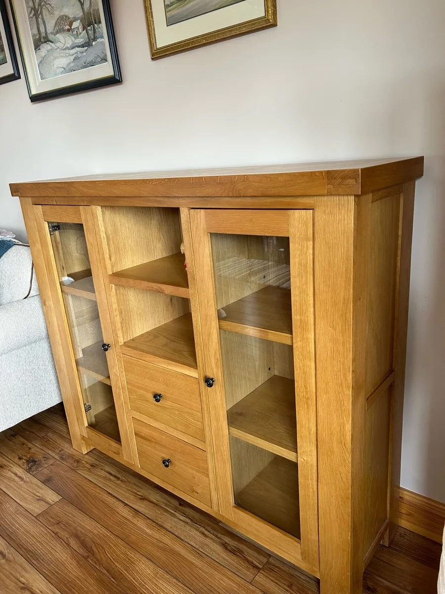 Oak Display Cabinet - Image 2