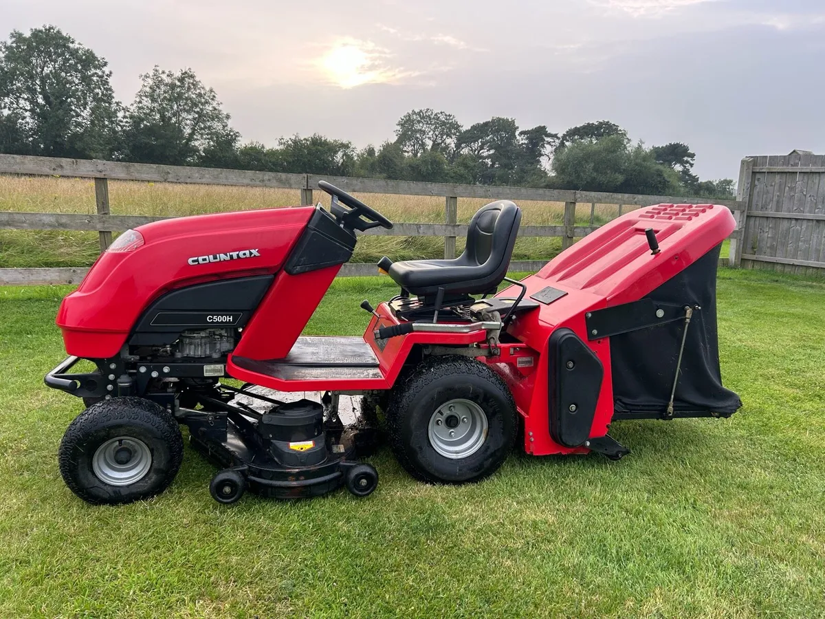 Countax C500H Ride-on Mower + Scarafier - Image 1