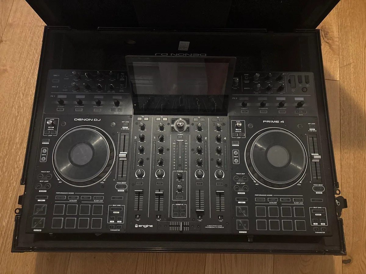 Denon DJ Prime 4 with UDG flight case - Image 1