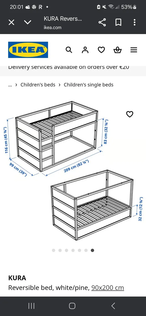 Ikea kids high sleeper bed - Image 1