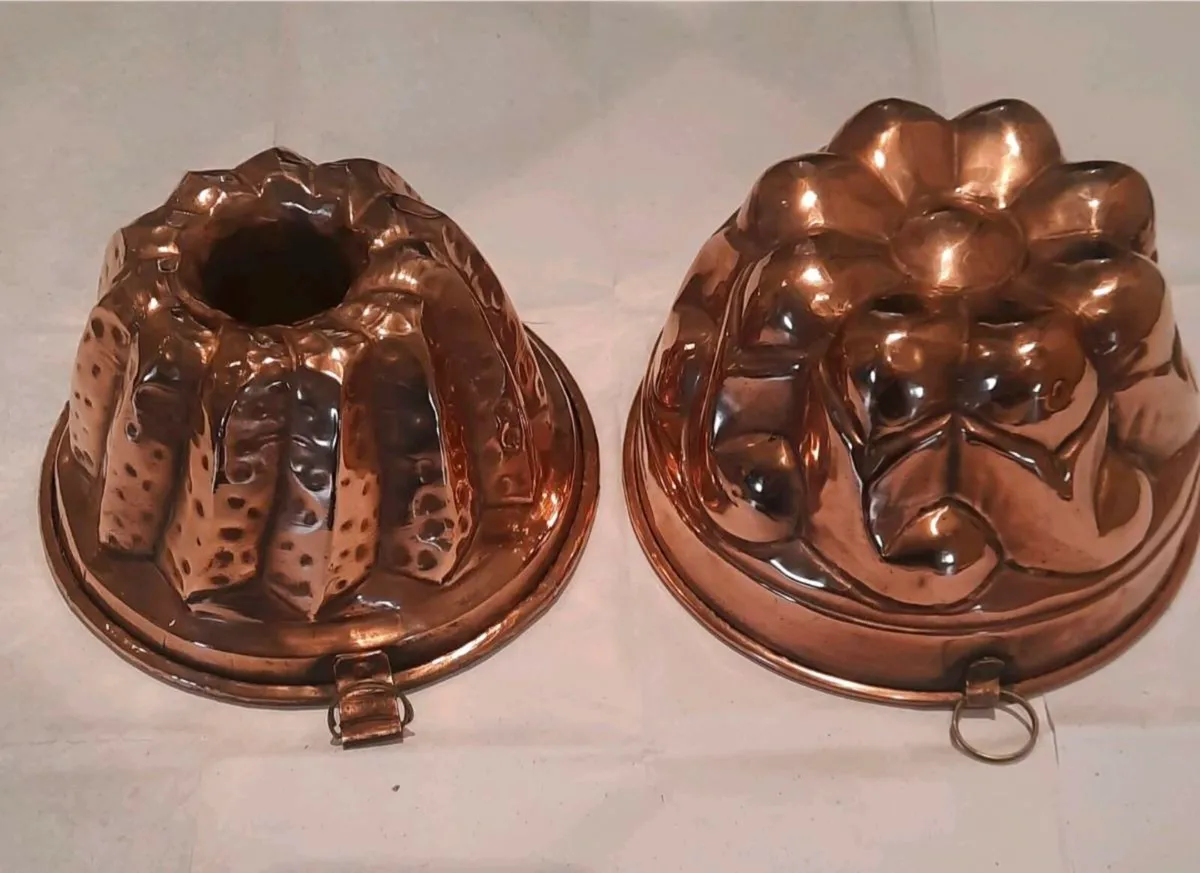 Antique Copper Jelly Moulds - Image 1