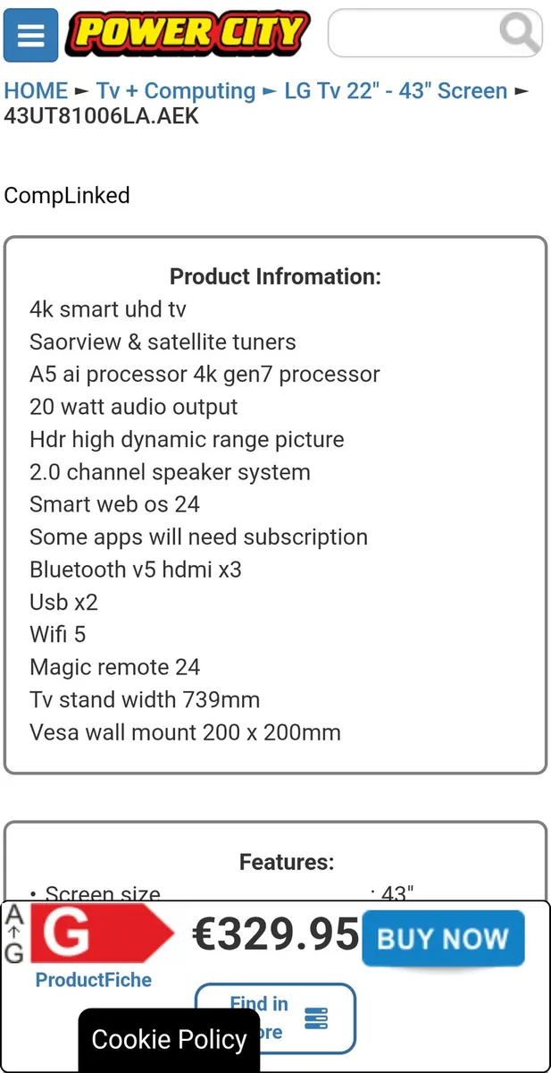 LG 43" 4K Smart TV (2024) witch magic remote. - Image 4