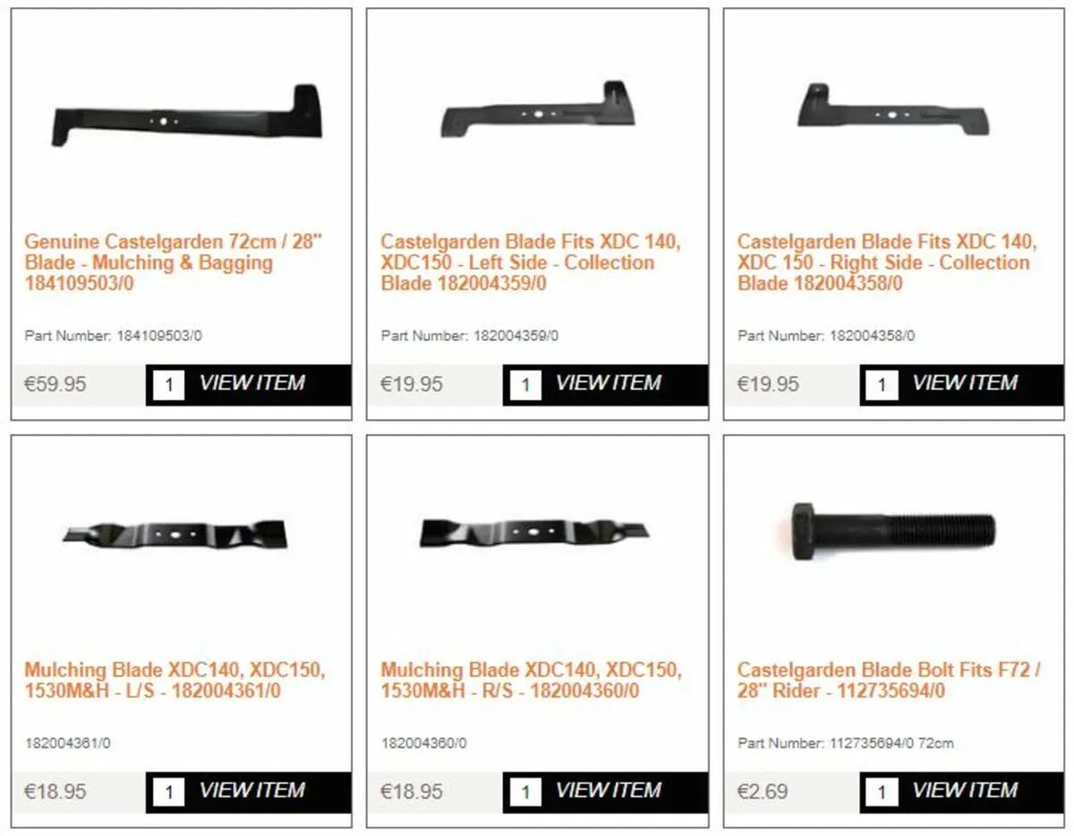 Castelgarden Mountfield Stiga Honda Parts - Image 4