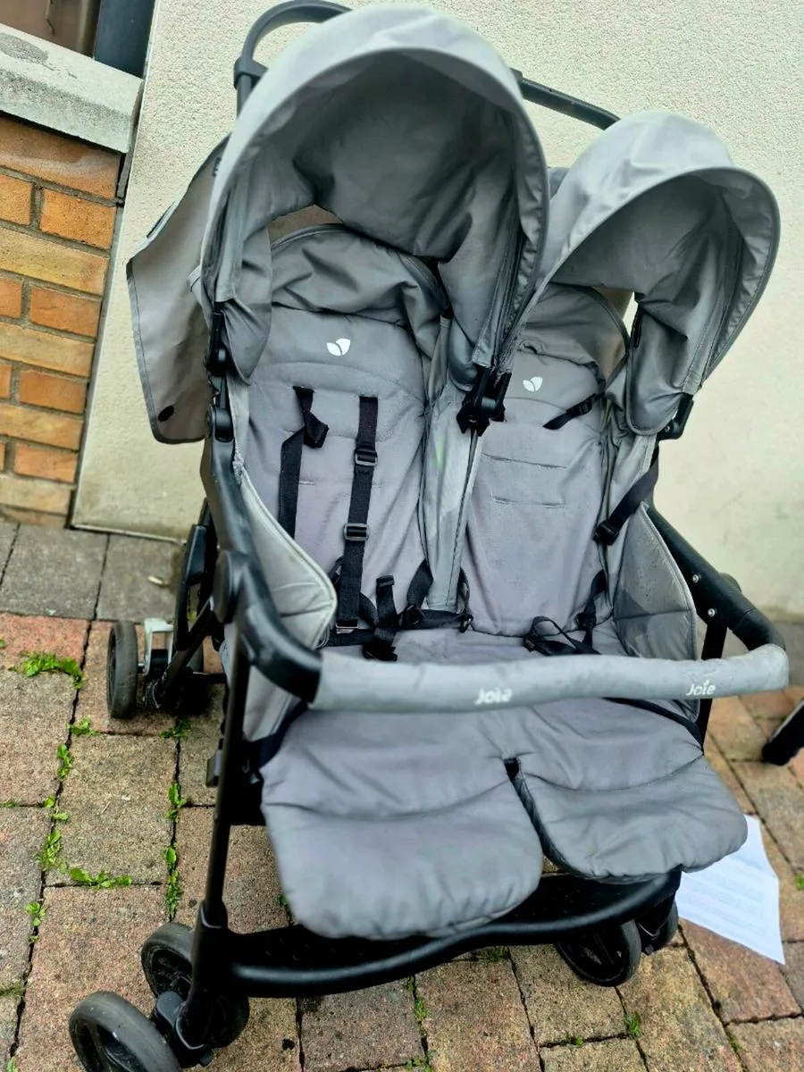 Joie Double Stroller with Rain Cover & Reversible - Image 1