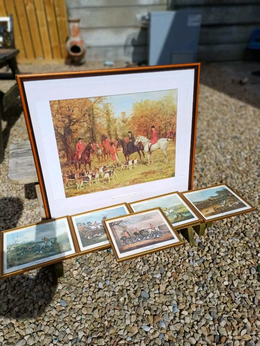Collection of Vintage Fox-Hunting Pictures - Image 1