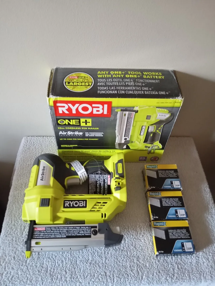 Ryobi 23 Gauge Finish Nailer and Pins(New) - Image 1