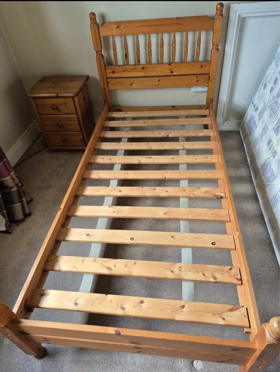 Single Wooden Bed In Good Condition - Can Deliver