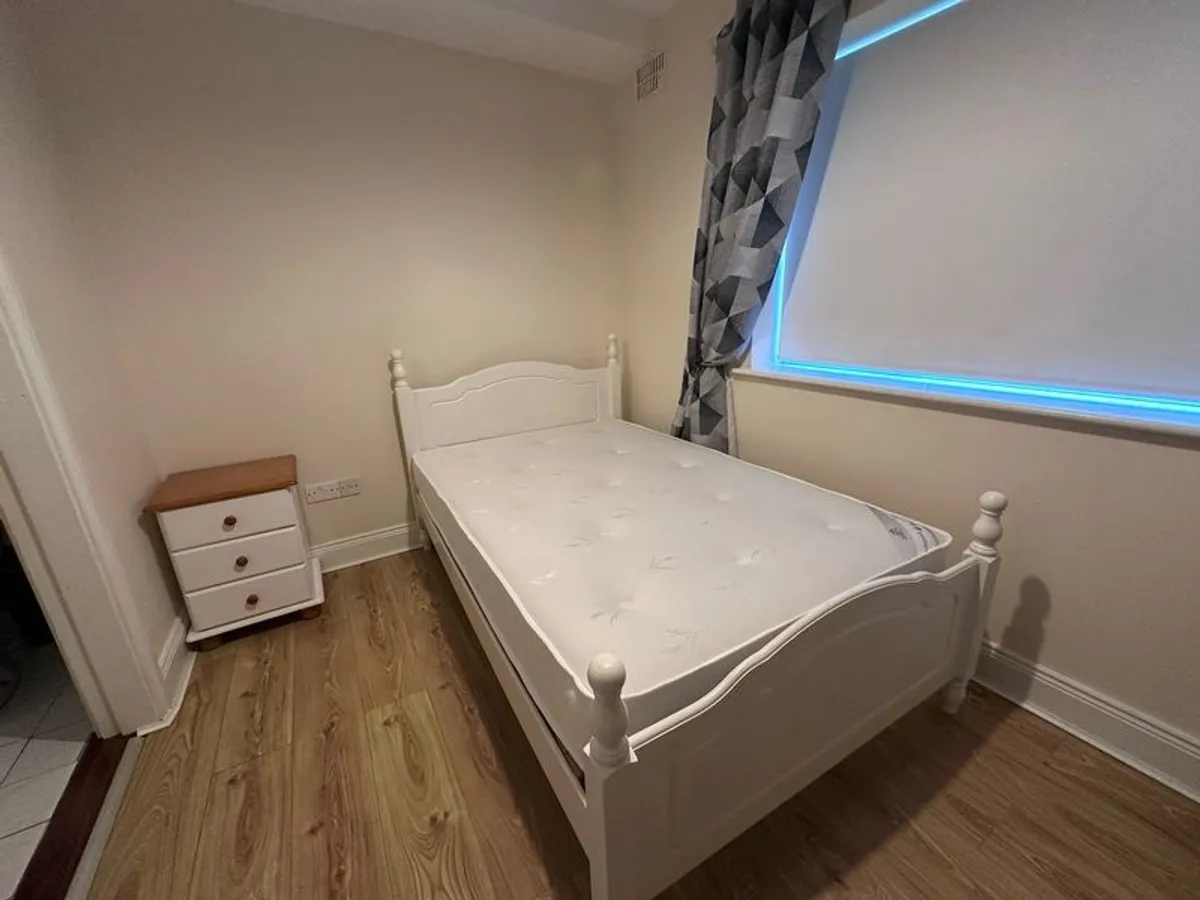 Small Double Bed with Brand New Mattress - Image 3