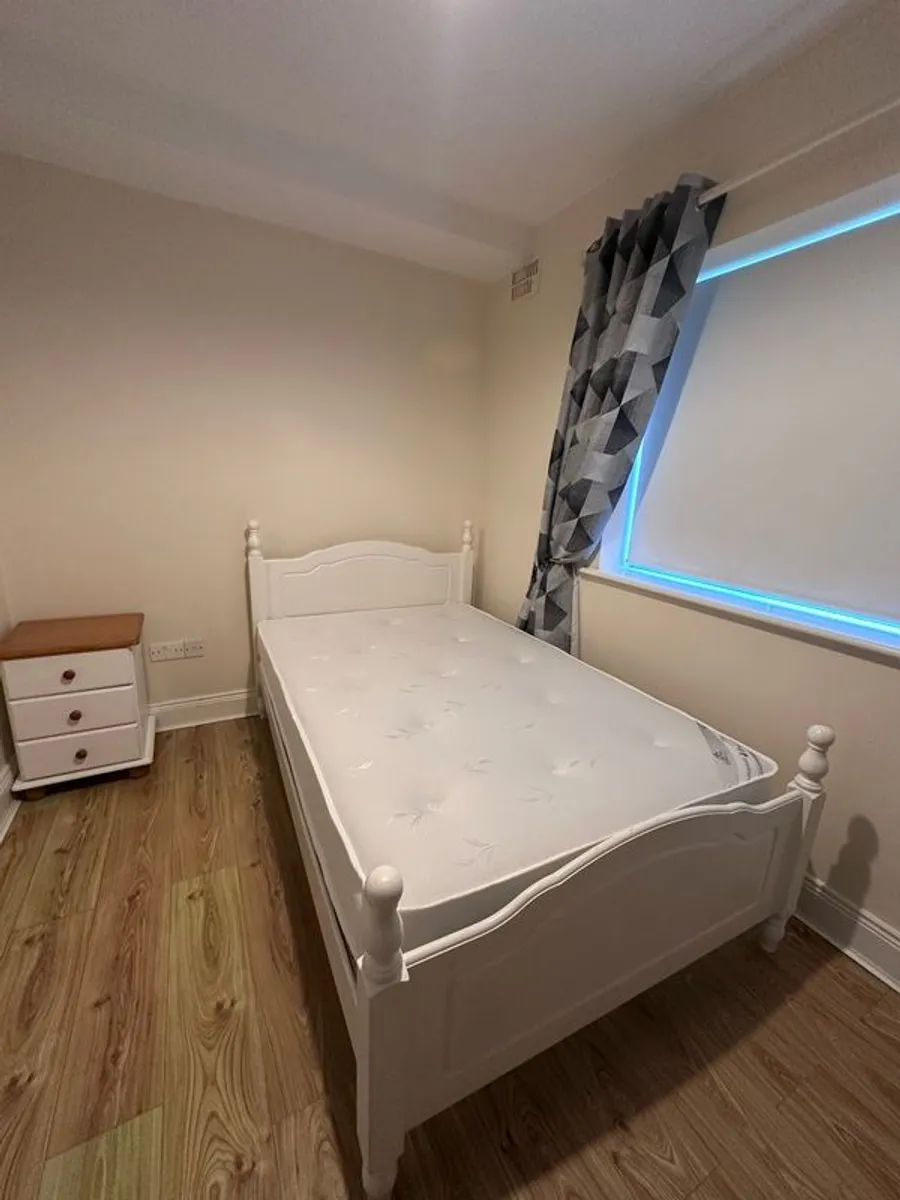 Small Double Bed with Brand New Mattress - Image 4