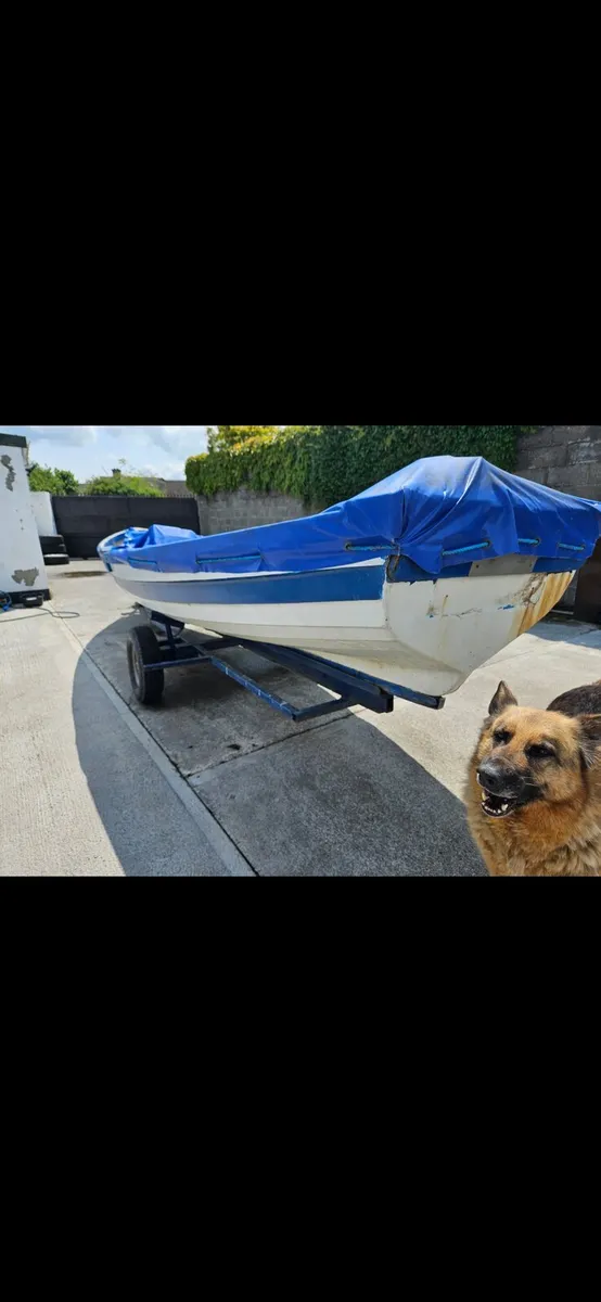 Lake boat with trailer and cover - Image 2