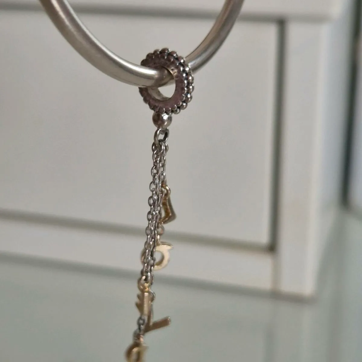 Pandora pendant&charm loved gold perfect condition - Image 1