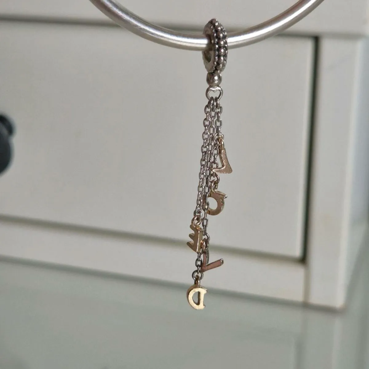 Pandora pendant&charm loved gold perfect condition - Image 4