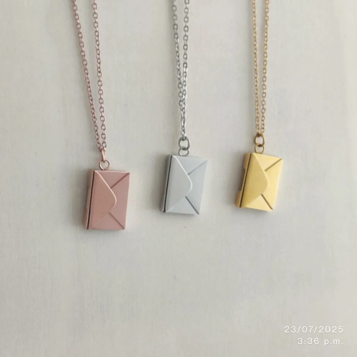 Personalized Envelope Necklace - Image 3