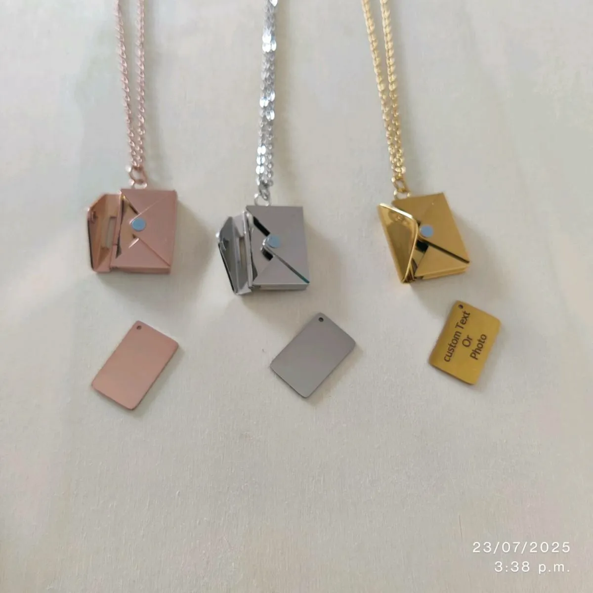Personalized Envelope Necklace - Image 4