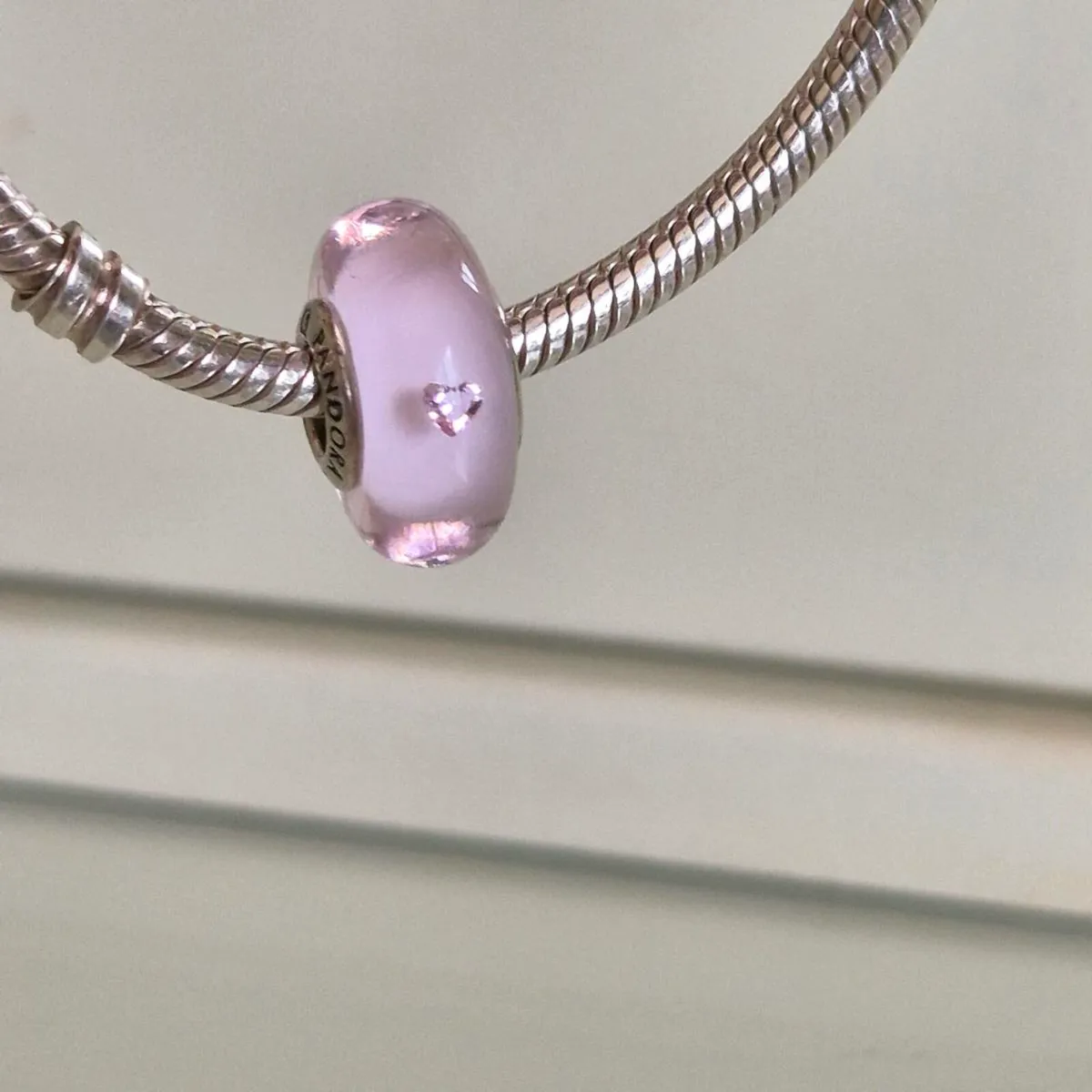 Pandora charm pink murano glass perfect condition - Image 2