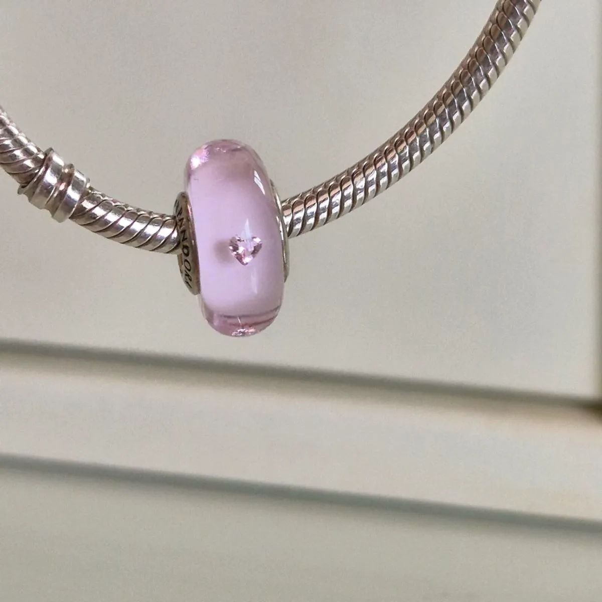 Pandora charm pink murano glass perfect condition - Image 4