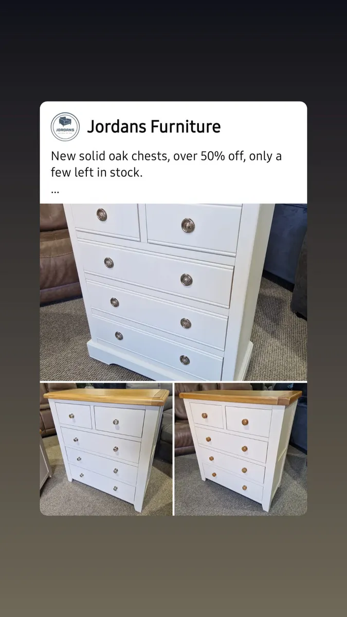 NEW OAK CHESTS OVER 50% OFF - Image 1
