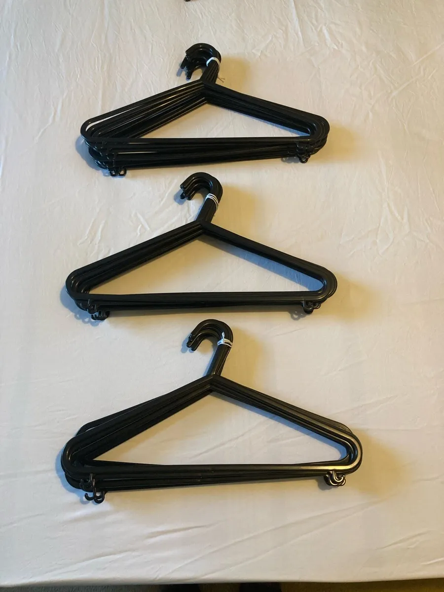 FREE Black plastic hangers - adult sized - Image 1