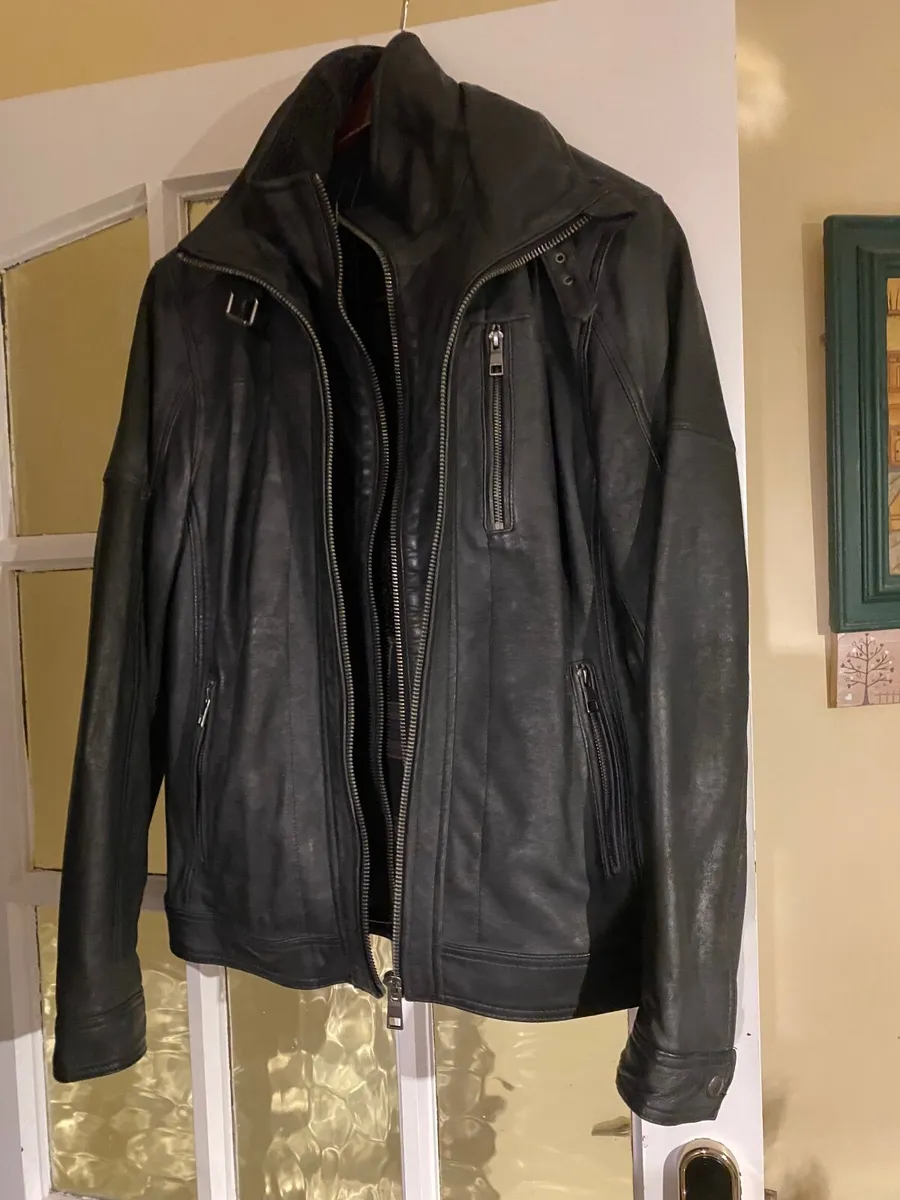 Men’s leather black jacket - Image 2