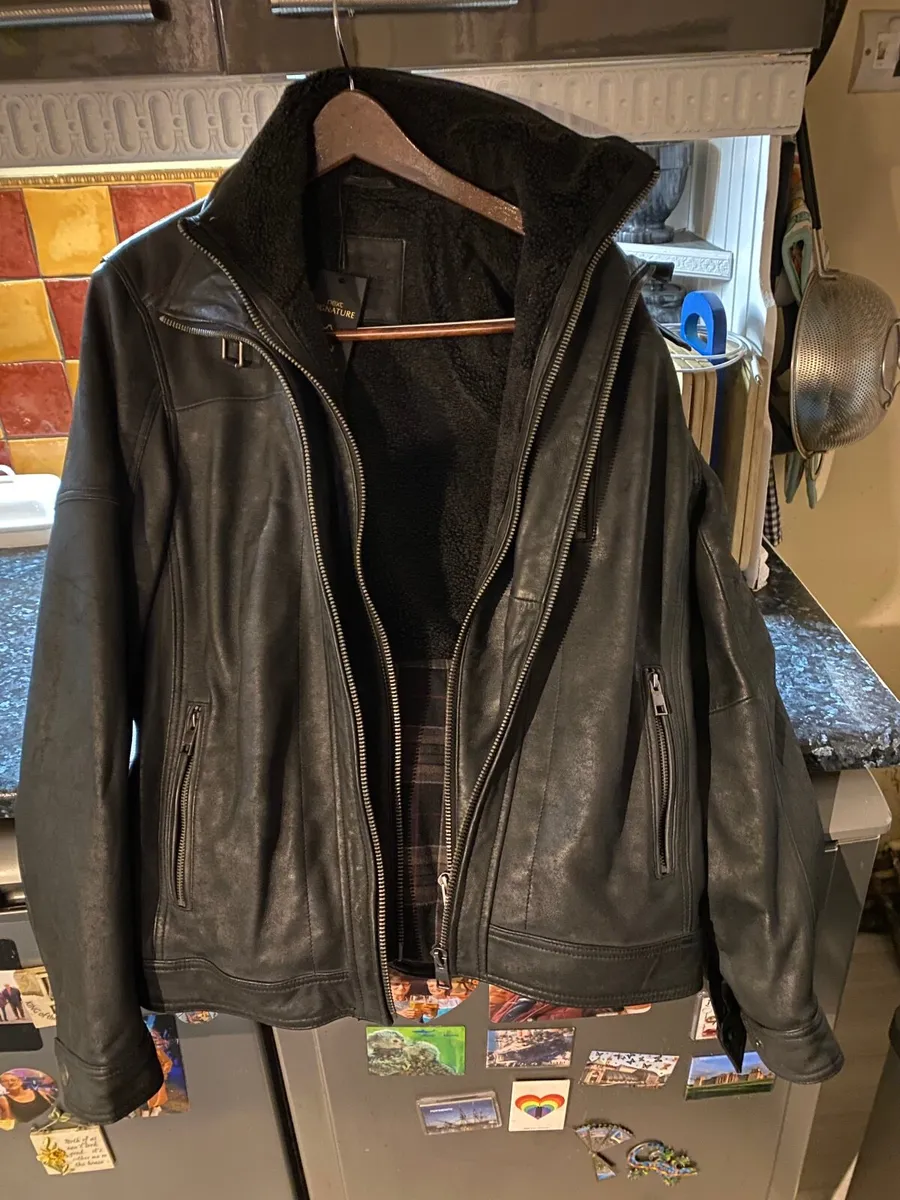 Men’s leather black jacket - Image 4