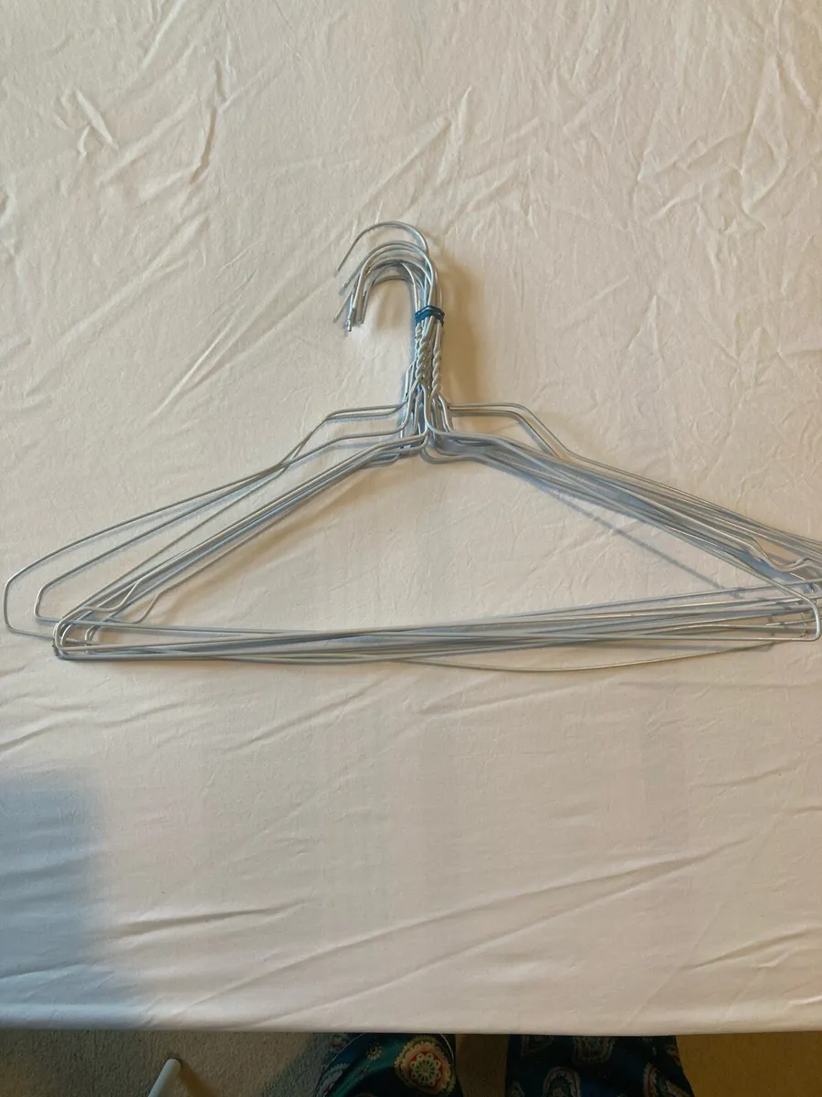 FREE wire hangers - silver and white - Image 1