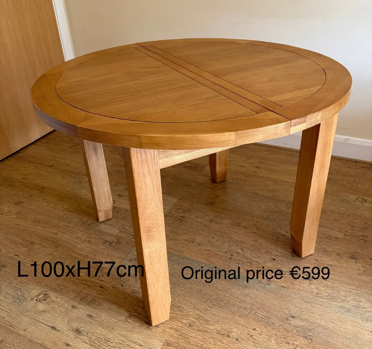 Solid Oak Extendable Table - Image 1