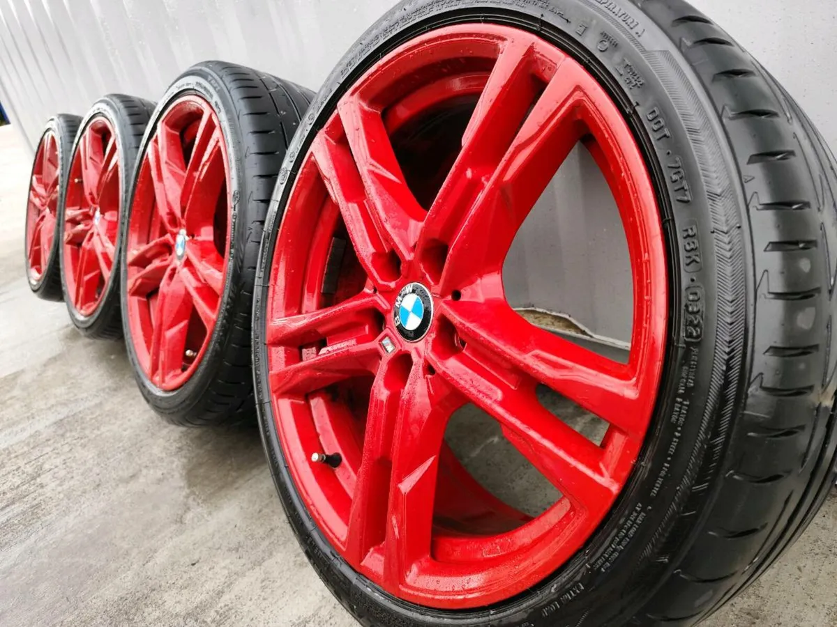 18" BMW M-sport alloys with rft tyres. 5x112 - Image 1