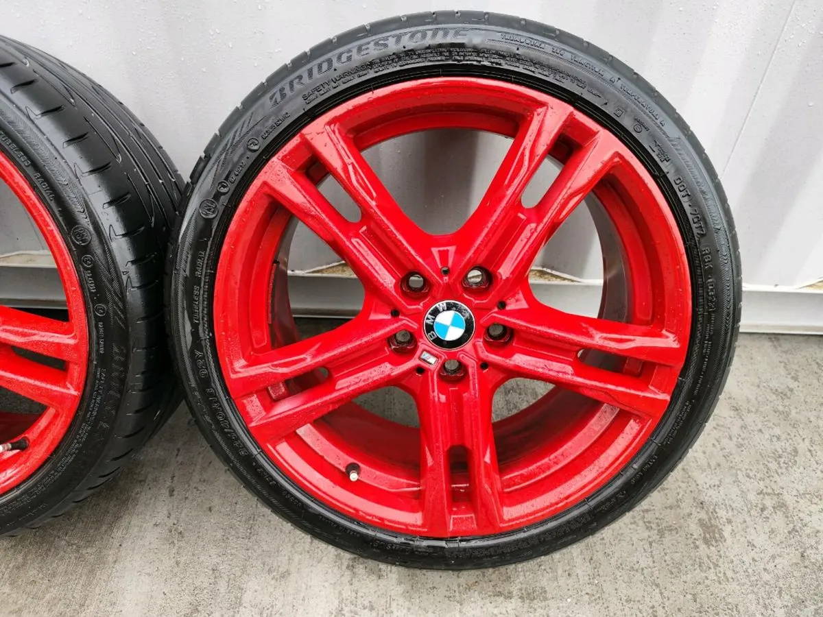 18" BMW M-sport alloys with rft tyres. 5x112 - Image 2