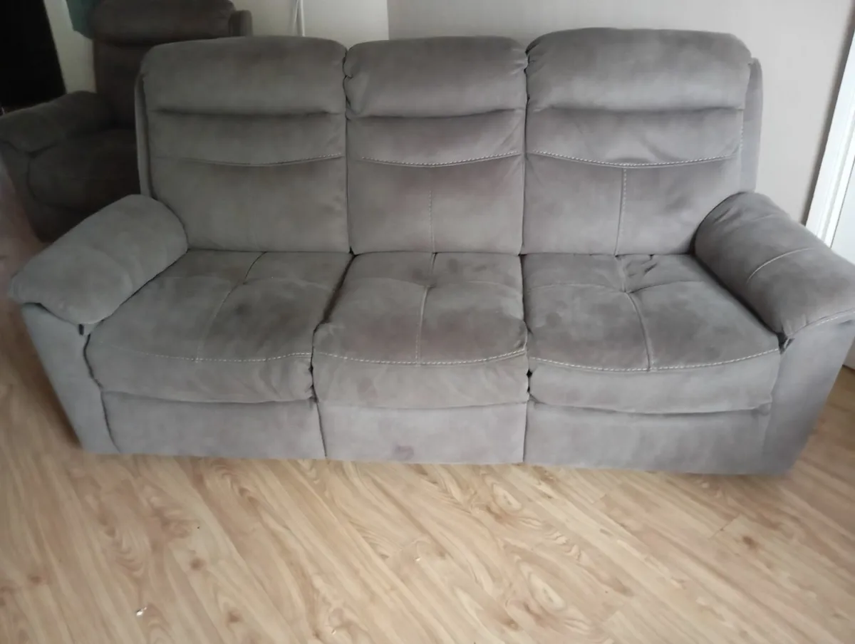 Used - 3 Seater Sofa & Armchair for sale - Image 2
