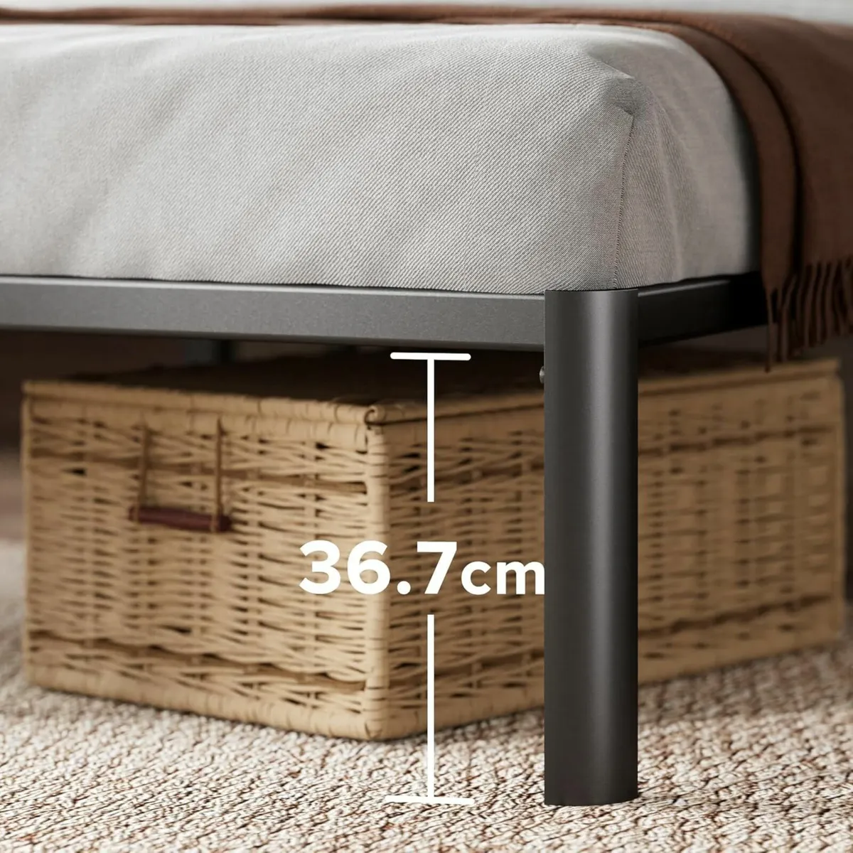 Single Bed frame 90x190x41cm Underbed Storage - Image 3