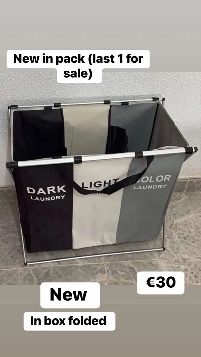 New in box laundry basket holder €30